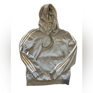 adidas Gray Hoodie with White Stripes